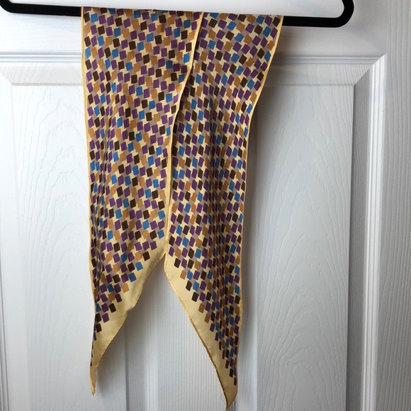 Echo Elegantly patterned Pointed End Silk Scarf - Picture 2 of 11